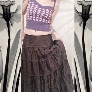 Club Monaco Chocolate Brown Maxi Skirt